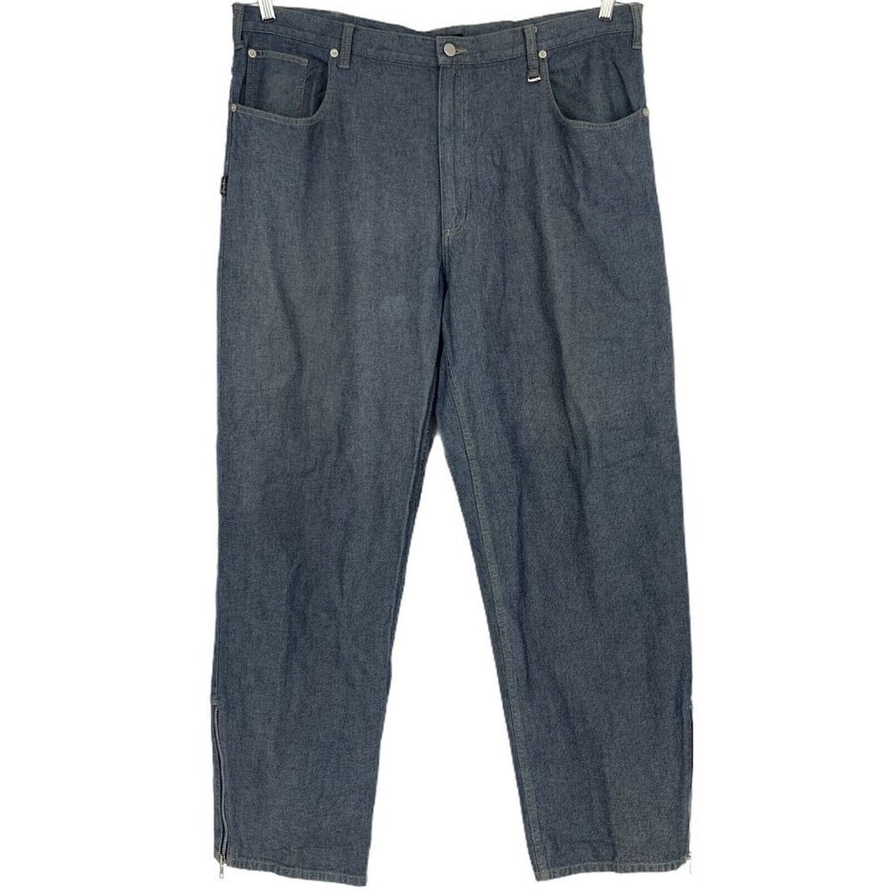 Vintage Sean John Zipper Hem Straight Leg Jeans Mens Size 42 Blue Denim 44x33